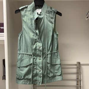 First Love Sage Green Sleeveless Vest